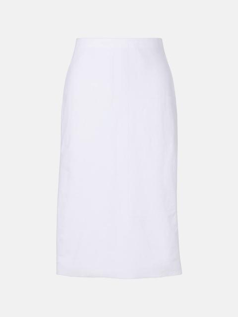 Easy linen-blend midi skirt