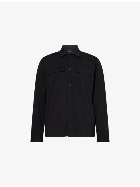 Patch-Pocket Woven Overshirt