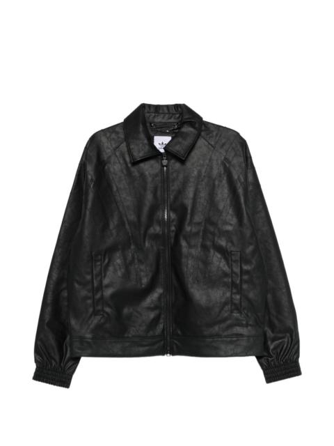 Santiago Pleather zip-up biker jacket