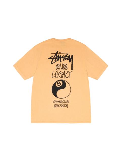 Stussy x Our Legacy Work Shop 8 Ball Yin Yang Pigment Dyed Tee Peach