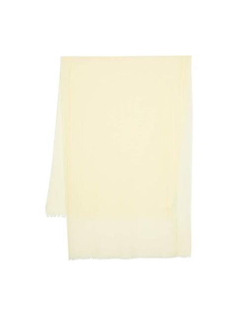 frayed-edge twill scarf