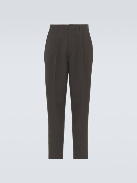 Wool straight pants