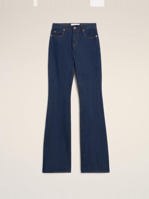 BLUE COTTON BOOTCUT FIT JEANS