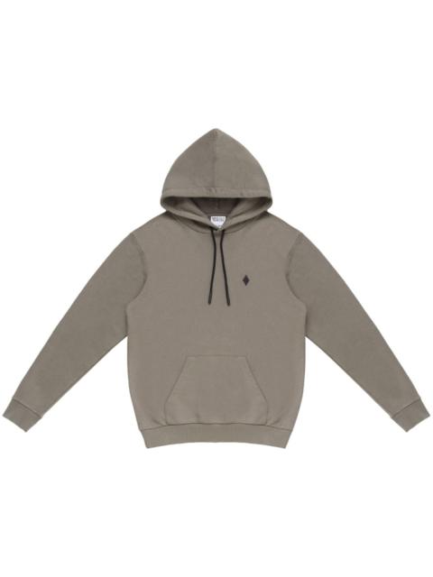 cross-embroidered hoodie