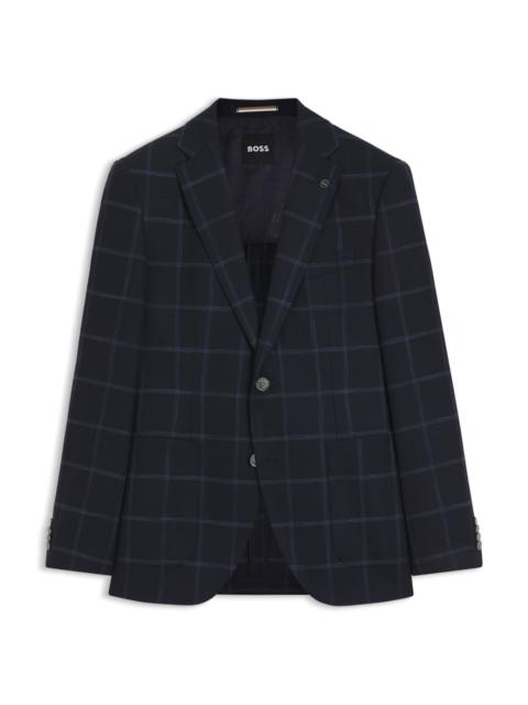 CHECKED REGULAR-FIT JACKET IN COMFORT-STRETCH CLOTH