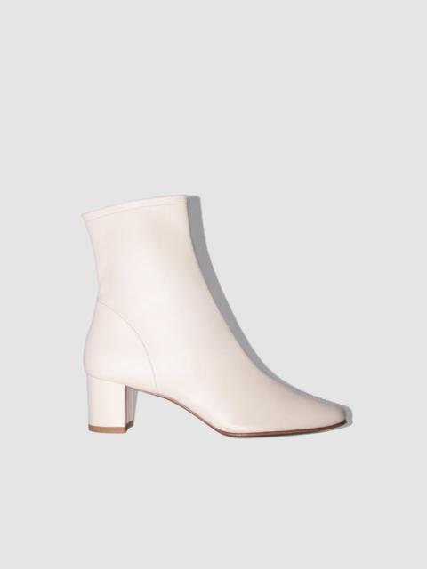 Sofia White Leather Ankle Boot