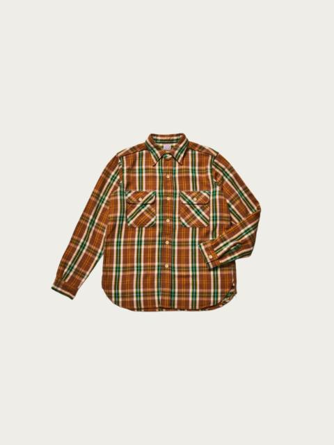 3104 Flannel Shirt Pattern B - Brown/Off White