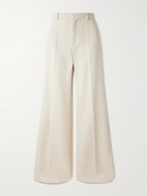 Wool-twill Wide-leg Pants