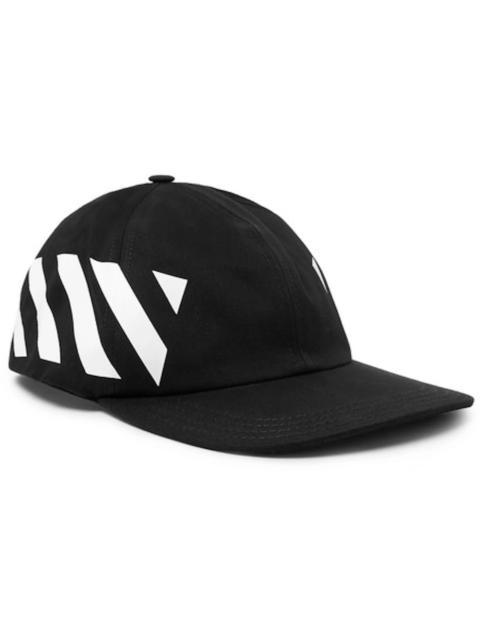 OFF-WHITE Striped Diag Canvas Hat Black/White