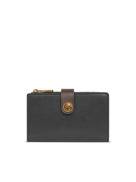 Pegaso-motif leather wallet
