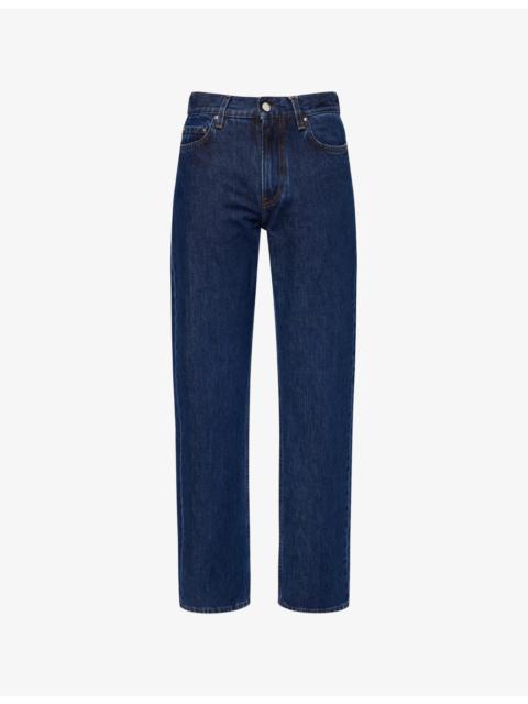 Low Straight-Leg Denim Jeans