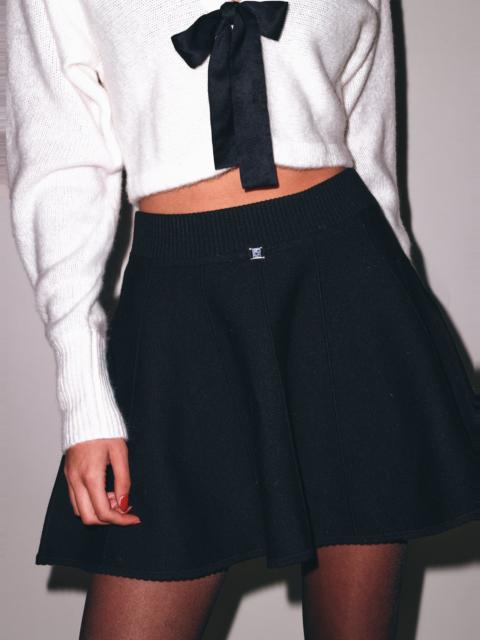Knit Flared Mini Skirt
