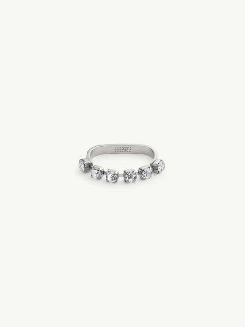 Rhinestone two-finger ring