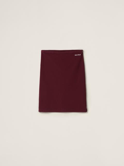 Cotton piqué skirt