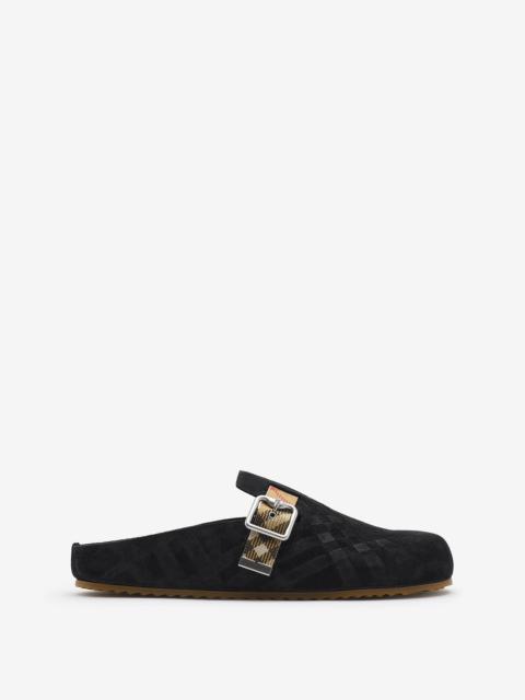 Check Suede Urchin Clogs