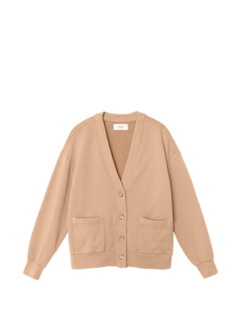 front-pocket button-fastening cardigan