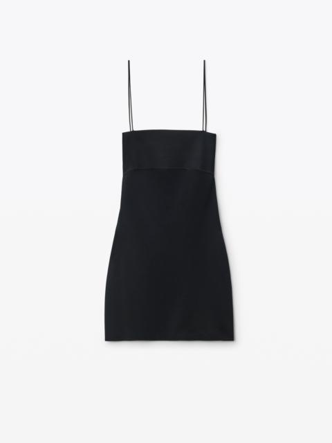 Black Logo Slip Dress