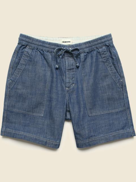 7" Breakwater Short - Washed Indigo Chambray