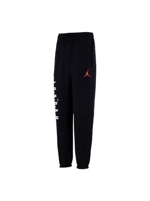 Men's Air Jordan Logo Printing Casual Long Pants/Trousers Black DO9154-010