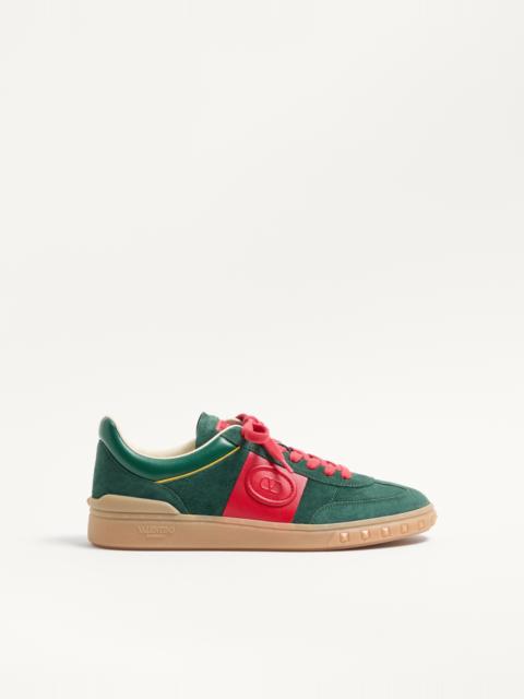 UPVILLAGE LOW TOP TRAINER IN SPLIT LEATHER AND CALFSKIN NAPPA LEATHER