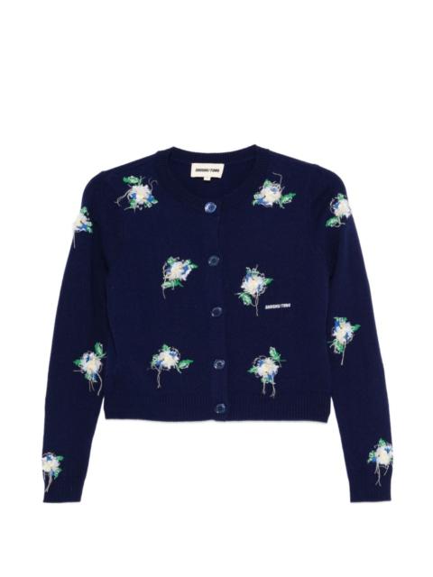 floral embroidery cardigan