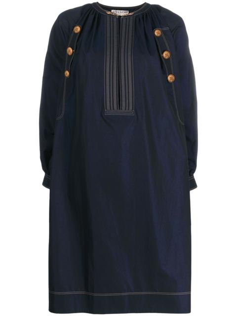 button details poplin dress