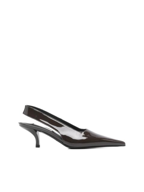 slingback calf leather pumps