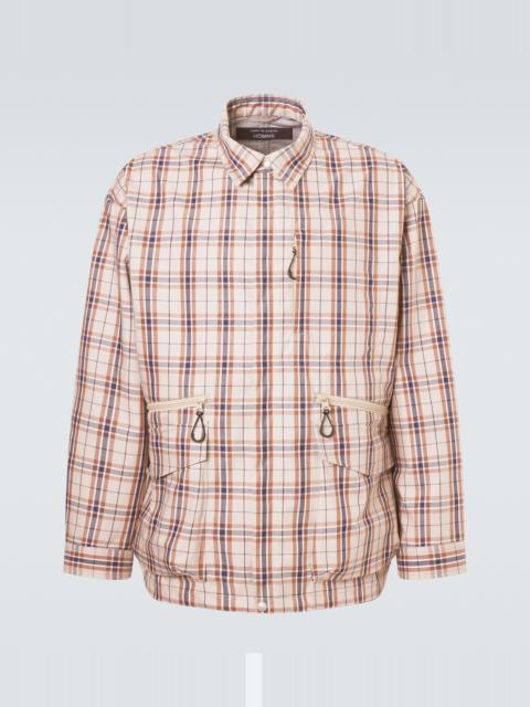 Checked cotton-blend jacket