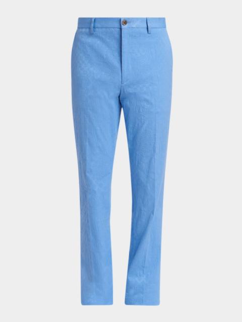 Men's Tonal Paisley Stretch Cotton Pants