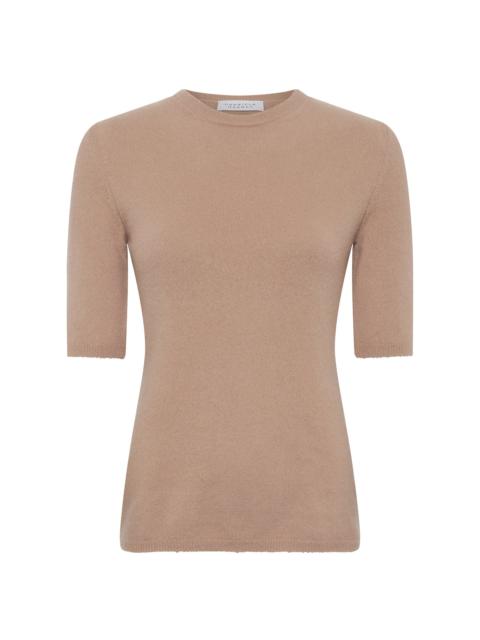 Xanthe Knit Top in Camel Brushed Cashmere
