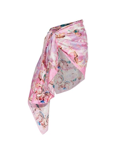 barocco-print sarong