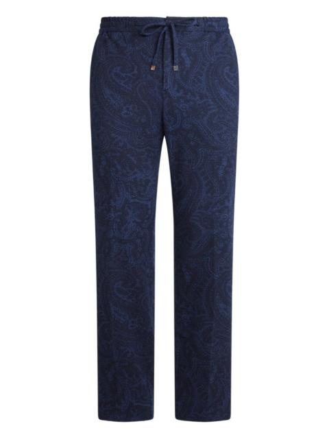 paisley-motif trousers