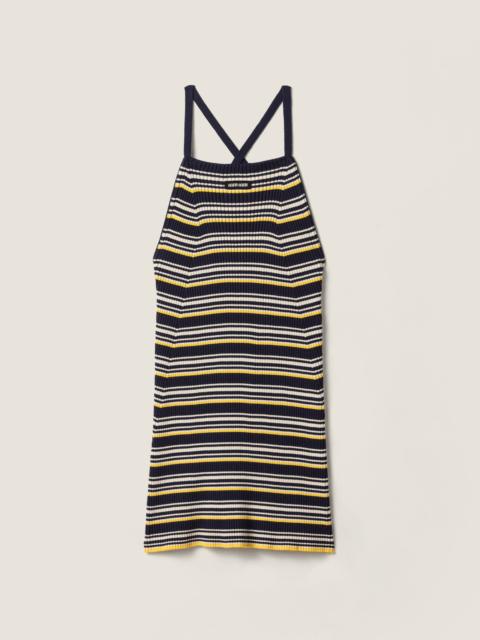 Cotton knit mini dress