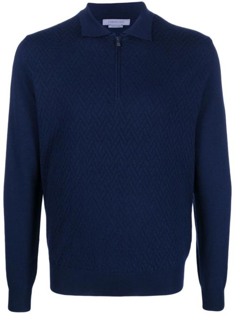 long-sleeve polo jumper