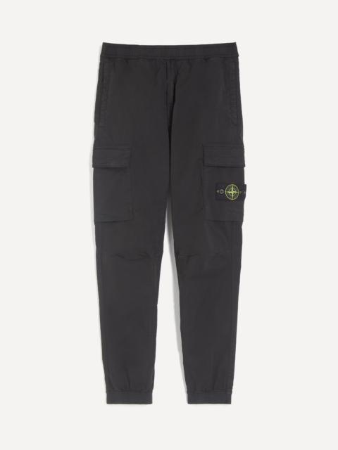 Stretch Cotton Twill Cargo Trousers