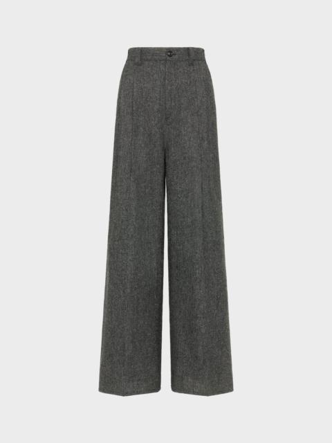 Wide-leg wool trousers