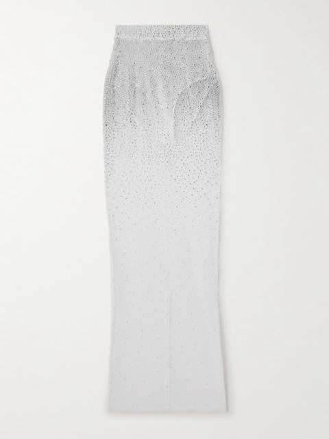 Crystal-embellished Mesh Maxi Skirt