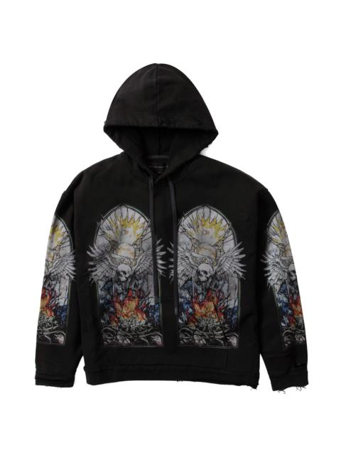 SKULL HOODED PULLOVER