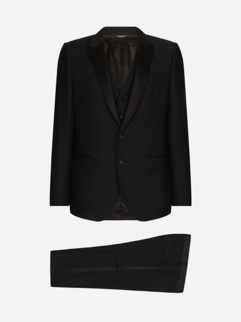 Wool and silk Martini-fit tuxedo suit
