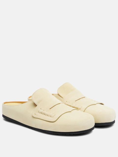 Mocassins suede mules