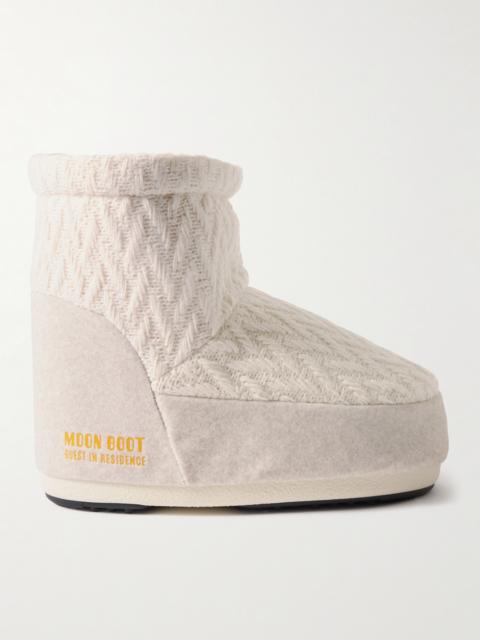 + Guest In Residence Icon Low Felt-trimmed Knitted Snow Boots