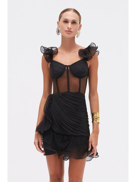 LAILA LACE FLUTTER MINI DRESS