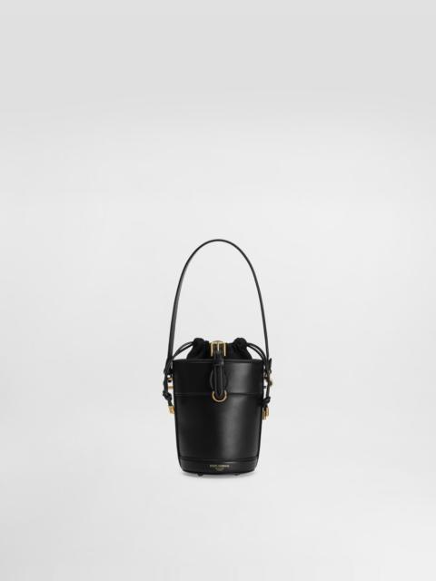 Capri bucket bag in canvas and leather