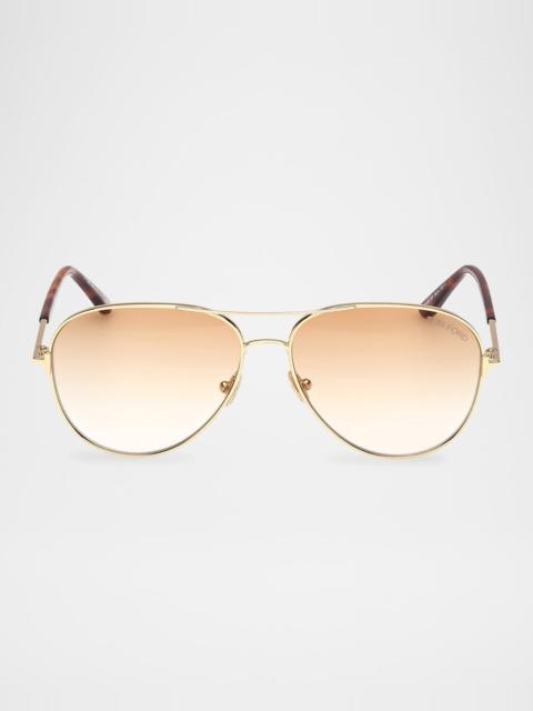 Clark Metal Aviator Sunglasses