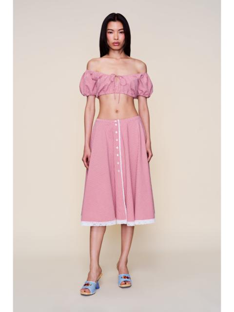 RAVELLO GINGHAM SKIRT