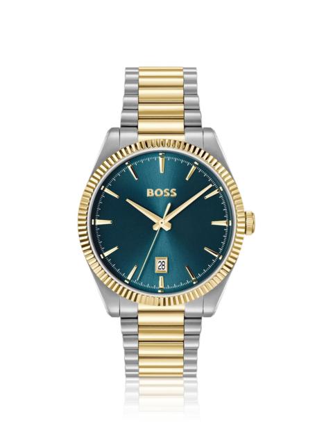 CHESWICK TWO-TONE WATCH WITH FLUTED BEZEL