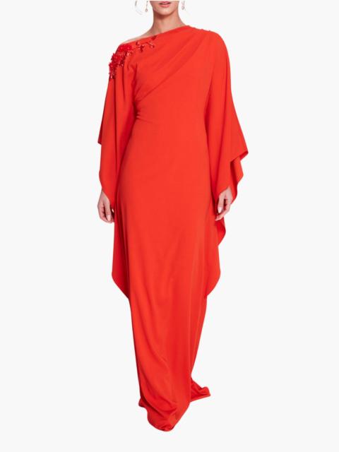 EMBROIDERED DRAPED KAFTAN