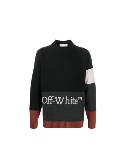 OFF-WHITE Color Block Logo Sweater Black/White