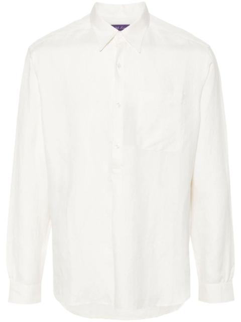 poplin silk-blend shirt