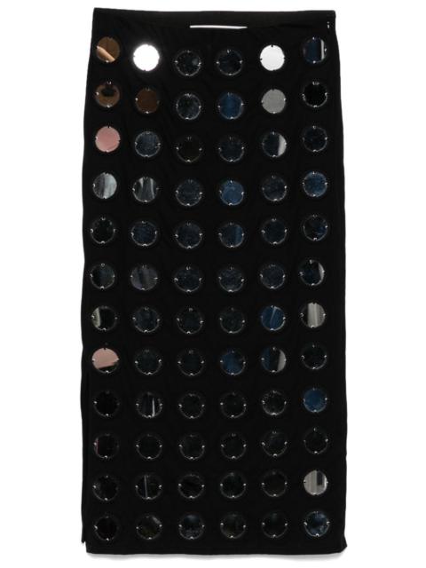 The Reconstituted Mirror Disc embroidery skirt